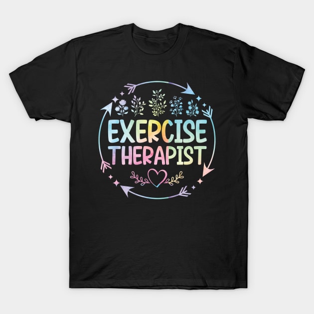 Exercise Therapist cute floral watercolor T-Shirt by ARTBYHM